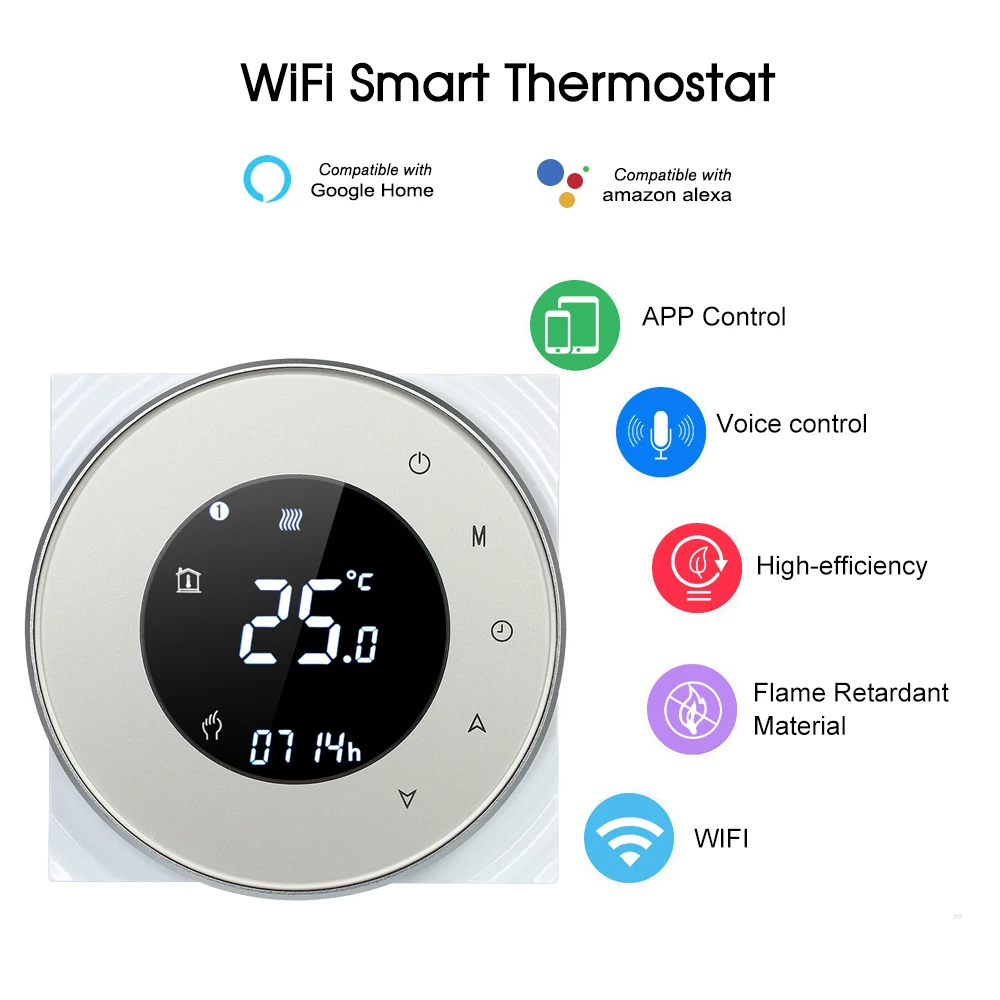 Умный Wi Fi Сенсорный Термостат беспроводной контроллер температуры для нагрева