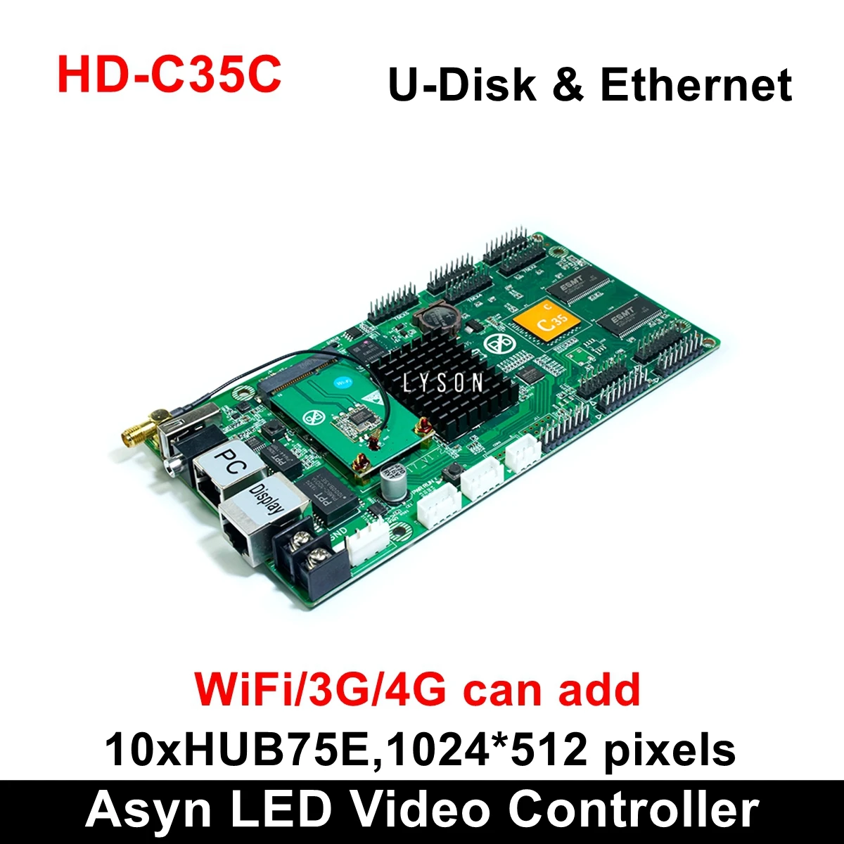 Huidu HD C15C C35C асинхронная внутренняя Наружная Светодиодный видеокарта может