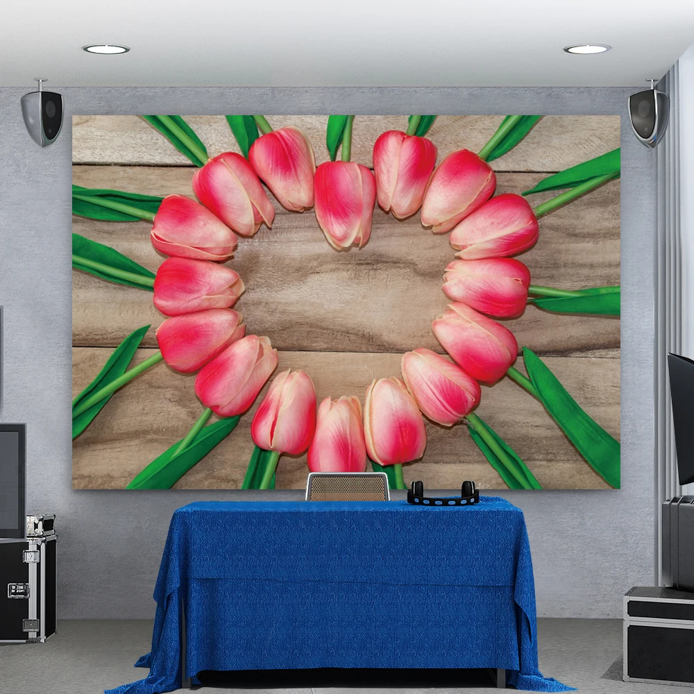 

Yeele Wooden Boards Flowers Green Leaves Background for Photography Photocall Portrait Photographic Backdrops Photo Studio