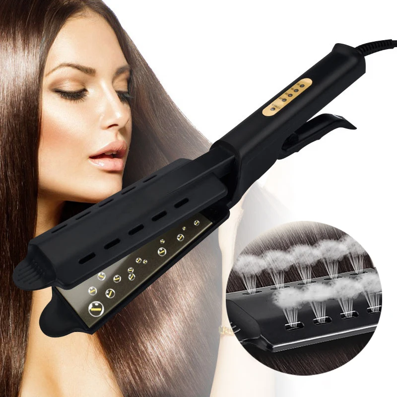 infrared hair iron Профессиональный электрический выпрямитель для волос 4 передач регулировка температуры волос плоский Утюг выпрямление волос Паровая керамическая паровая укладка
