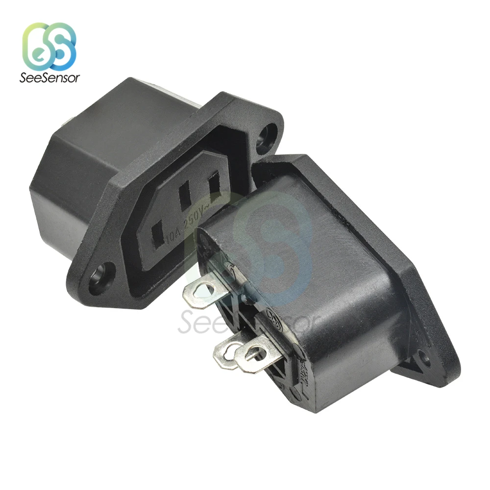 2 шт. 10A 250VAC 3 Pin AC 04 Разъем питания медный сердечник|Электрические розетки| |