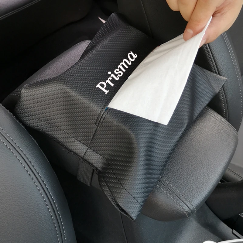 Коробка для салфеток из углеродного волокна на спинку сиденья автомобильный