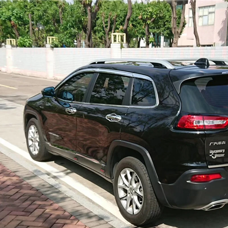 

Use For Jeep Cherokee Window Visor 2016--2019 Year Plating Side Sun Rain Protection Shield Exterior Body Kit Accessories 6 Pcs