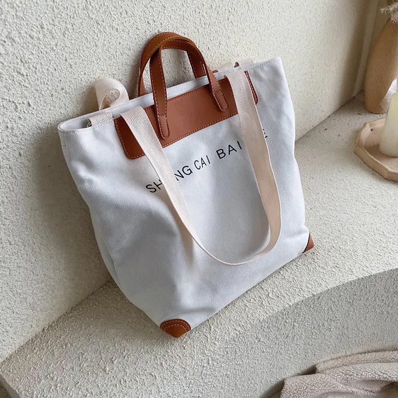 

2020 hot selling handbag versatile leisure commuting one shoulder bag new fashion women's cross arm Canvas Tote Bag ins