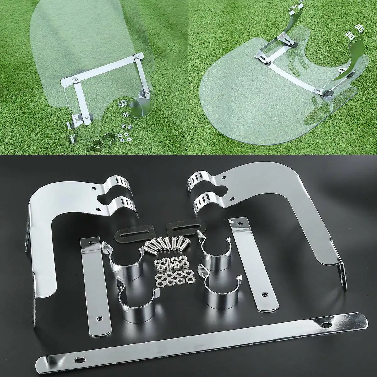 Мотоциклетные прозрачные 39 мм зажимы лобовое стекло для Harley Sportster XL883 1200 Dyna Super Wide