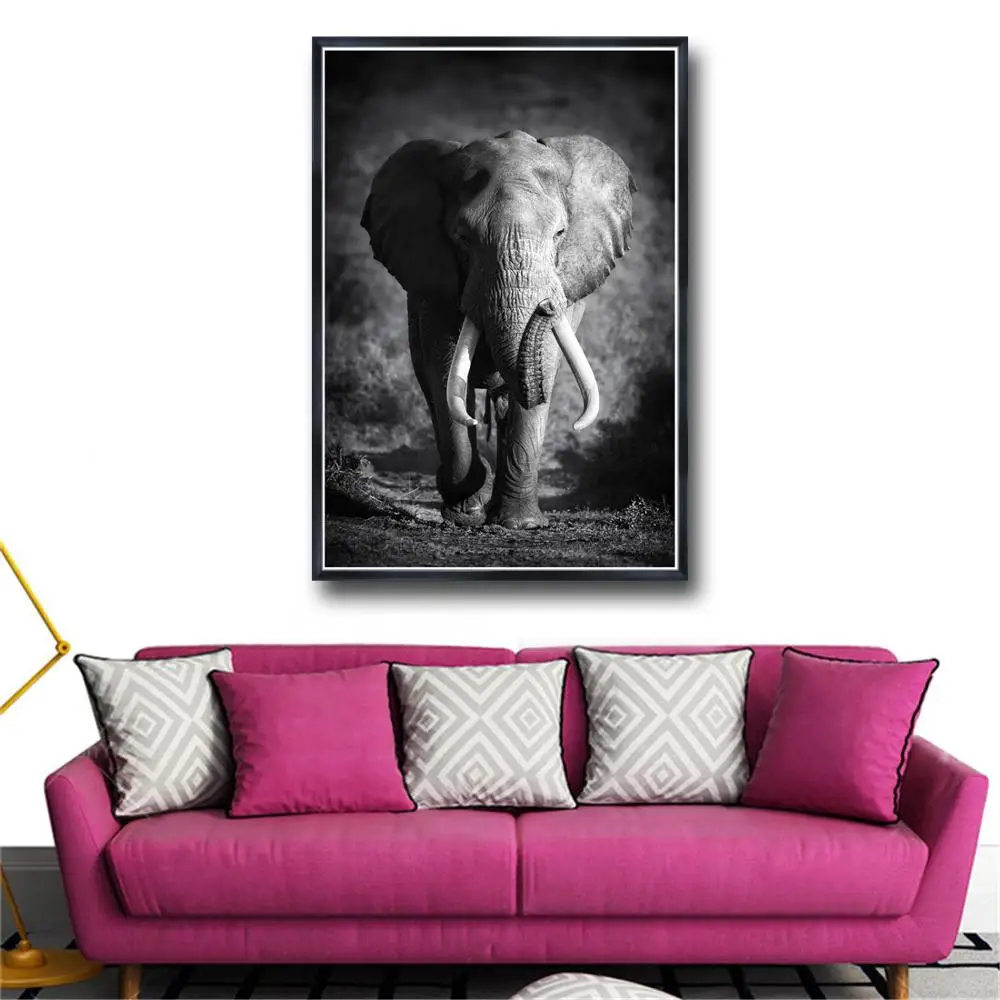 Настенная живопись плакаты слона и на принте настенная холсте картины для