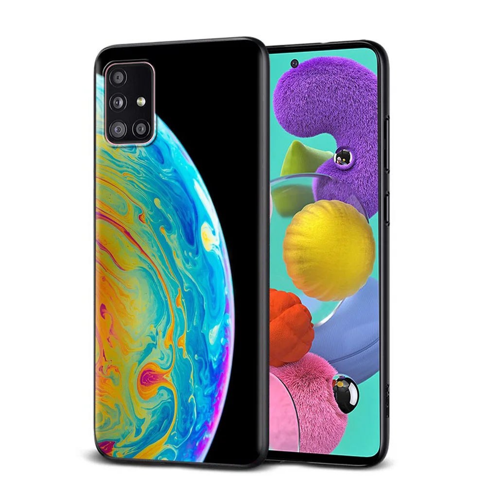 

Case For Samsung A71 A52 A51 A21s A21 Cover for Galaxy A12 A91 A72 A42 A41 A32 A31 Fundas Colorful Cool Planets TPU Coque
