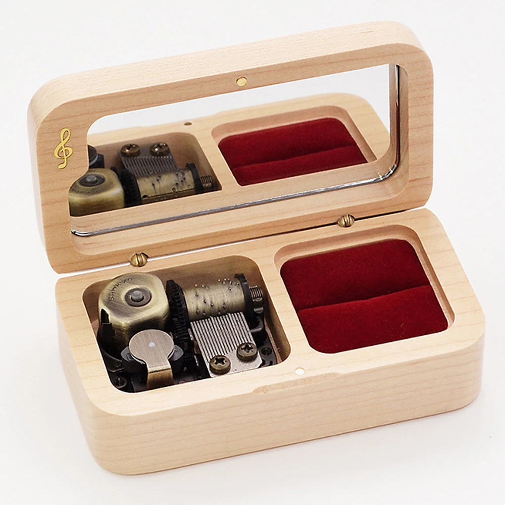 Шкатулка для украшений Sinzyo из массива дерева музыкальная шкатулка колец на новый