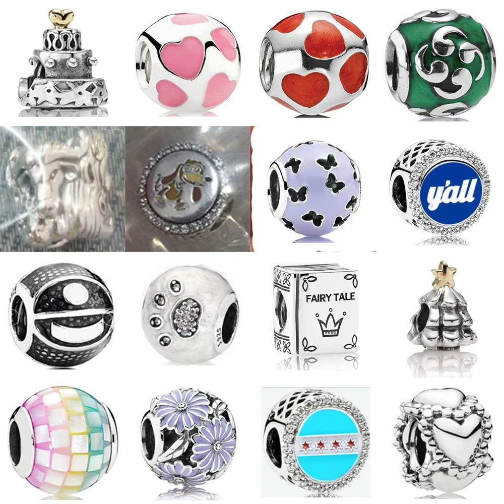 

2021 NEW 100% 925 Sterling Silver Cute animal butterfly Charm Fit DIY Women Bracelet Fashion Original Jewelry Gift