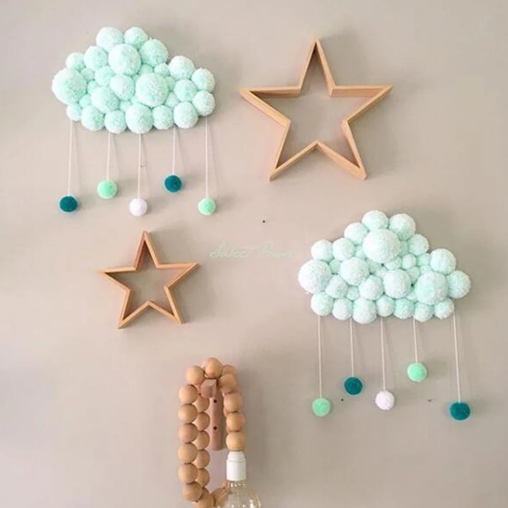 Скандинавские украшения для детской комнаты девочек Плюшевые настенные Детские