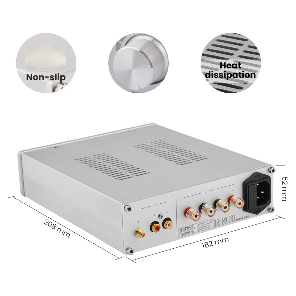Усилитель звука BRZHIFI Class D TPA3251 300 Вт × 2 Bluetooth 5 0 высокомощные Hi-Fi Стерео Усилители
