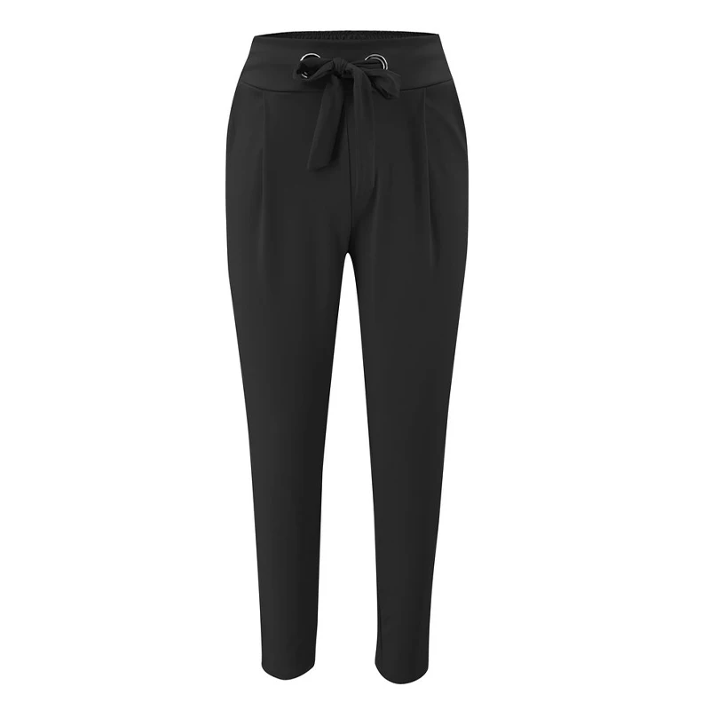 Брюки Карандаш Vicabo женские с эластичным поясом офисные черные брюки до щиколотки