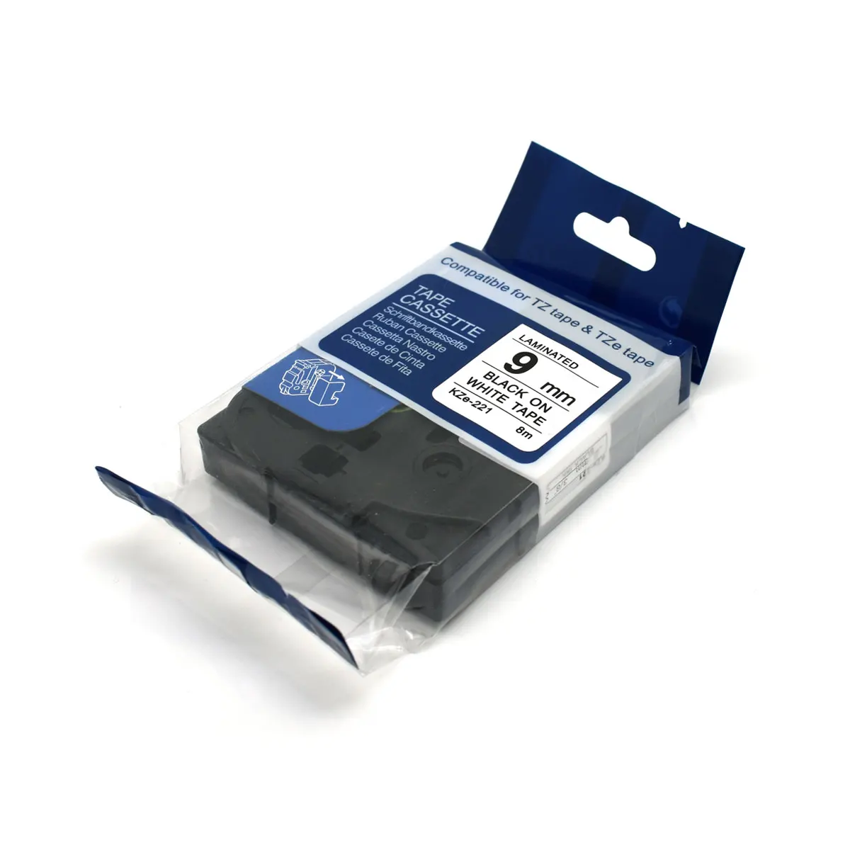Kze 9 мм 221 черно-белая фотолента совместимая с Brother p-touch принтеры этикеток tze лента
