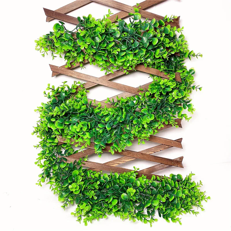 

Artificial Plants Vine Fake Flowers Eucalyptu Vine Greenery Hanging for Wedding Home Party Garden Christmas Craft Art Decor 2021