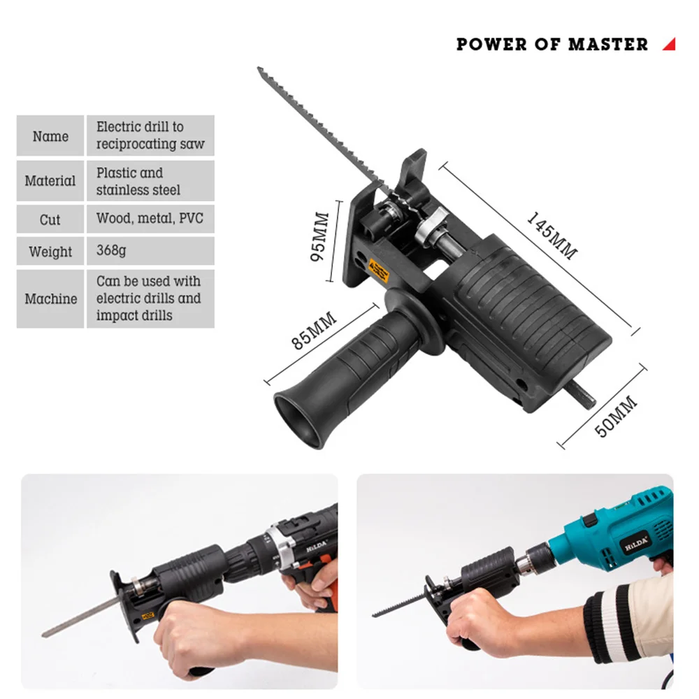 

Electric Drill Woodworking Rotary Curve Saw Cutting Reciprocating Saw Tool Set