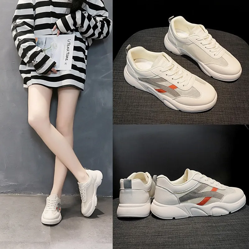 Женская обувь белого цвета Сезон осень Новинка 2019 года Обувь на плоской подошве