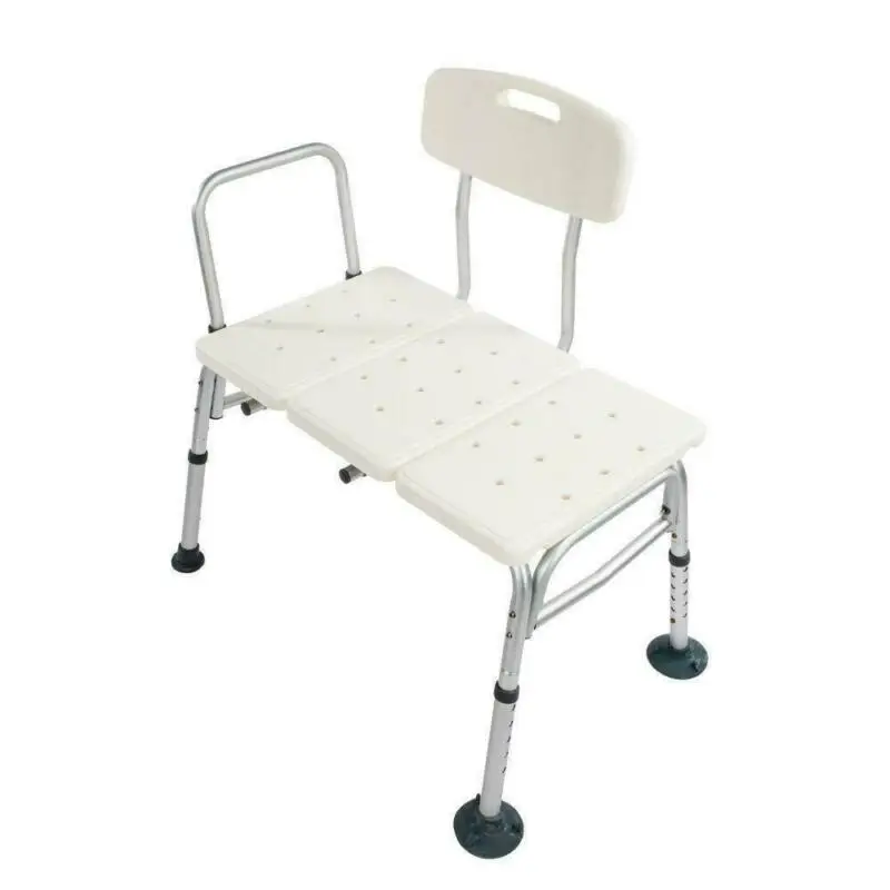 

Heavy Duty Bath Tub Shower Transfer Bench Stool Shower Chair w/Backrest Seat