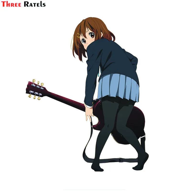 

Three Ratels F306 Hirasawa Yui Anime Outdoor Stickers For Cars Waterproof Anti Scratch Film Auto Decoration PVC Gift Decals