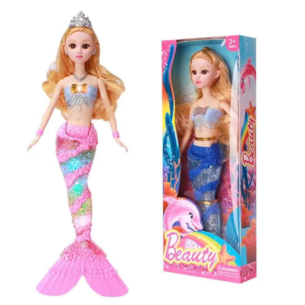 

Lovely Cute Plastic Mermaid Doll Music Mermaid Princess Toy Gift for Baby Little Girl 36cm