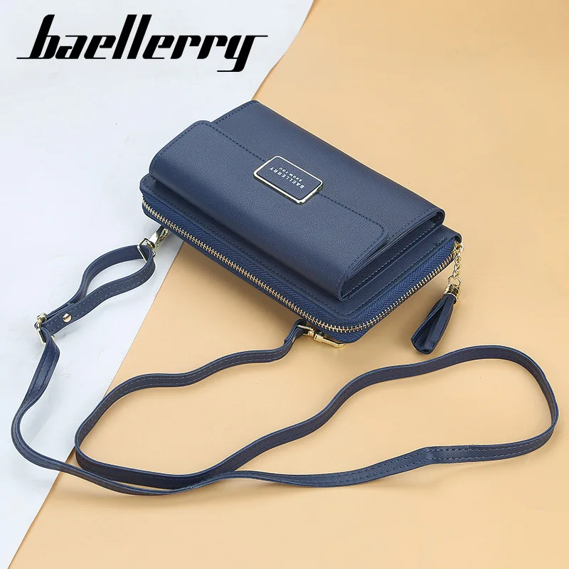 Ladies Long Wallet Large-capacity Zipper Clutch Bag Fashion Messenger Shoulder Phone Bag