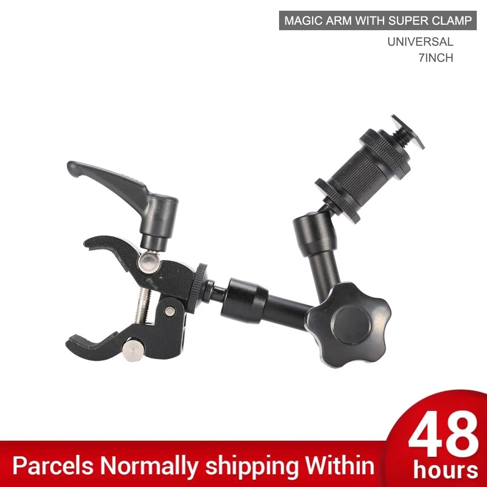 

Metal Super Clamp Adjustable Friction Articulating Magic Arm for Flash LCD Monitor LED Video Light SLR DSLR Camera Accessory