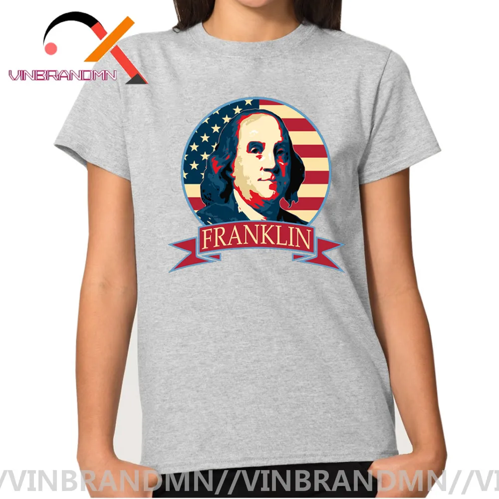 Бенджамин франкин Американский Баннер Футболка Флаг США политика короткий рукав