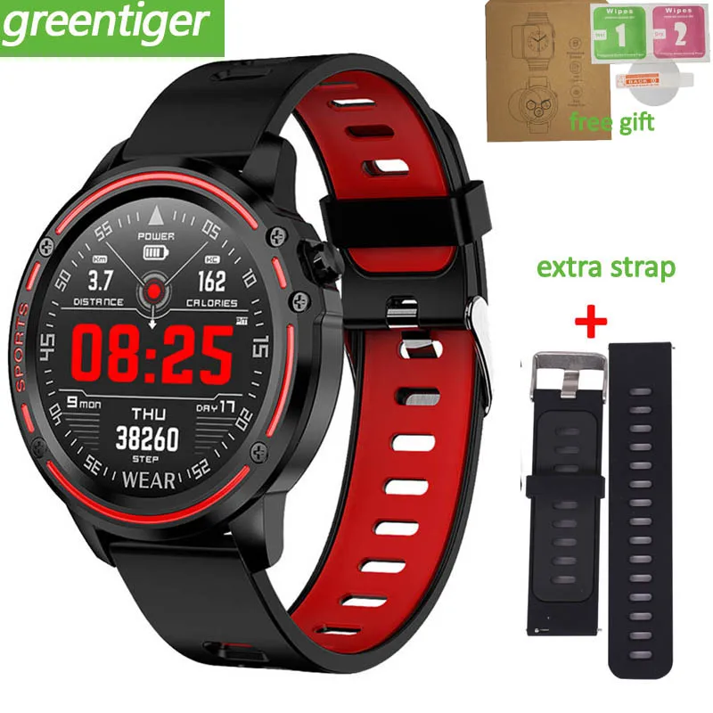 Водонепроницаемые смарт часы L8 IP68 мужские с ЭКГ ФПГ монитором кровяного давления