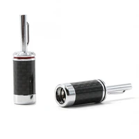acrolink style carbon fiber rhodium plated speaker cable banana plug audio connector