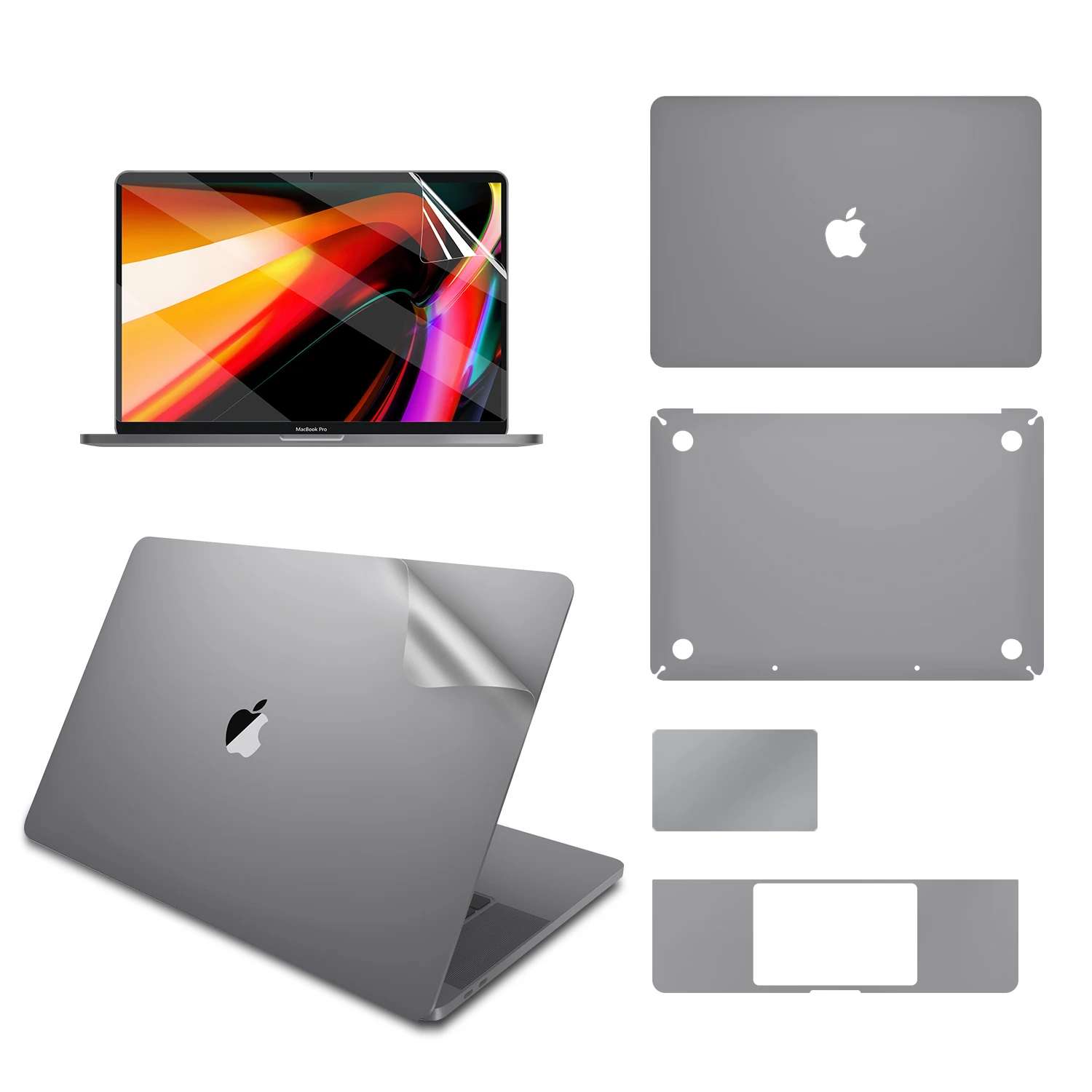 

Full Body Sticker for 16-inch MacBook Pro A2141 Model Include Top + Bottom + Touchpad + Palm Rest Skin + Screen Protector