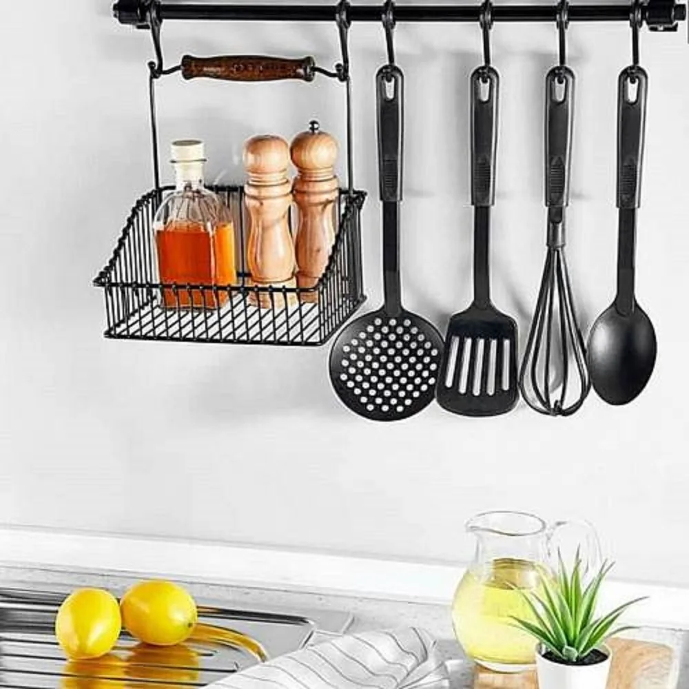 

Steel Storage Rack Wire Rack Cabinet Basket Kitchen Organizer Cupboard Home Supplies Organizer Basket Hanger 53cm 66cm Accessory