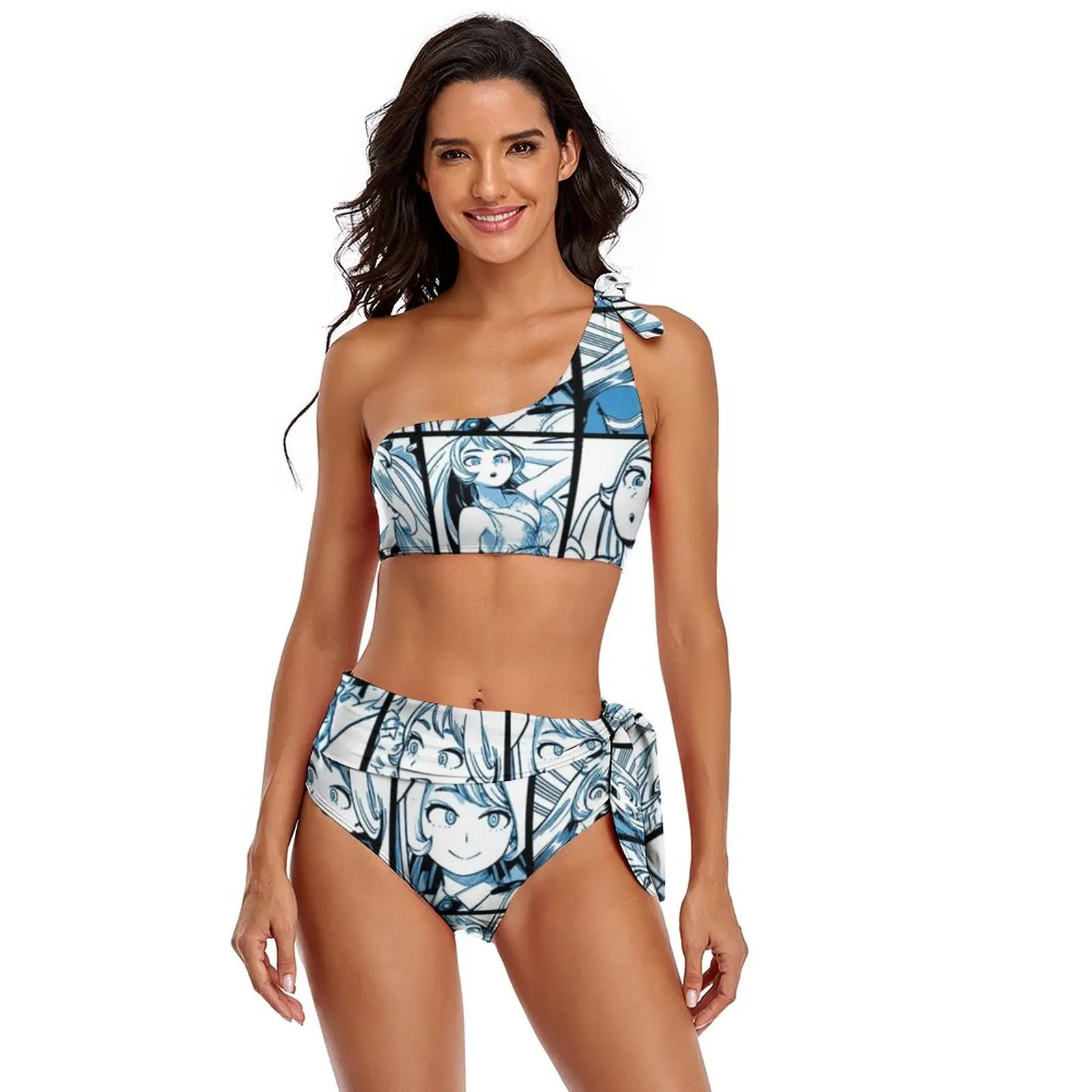

Anime Bikini Swimsuit Tie Side Sale Modern Swimwear Sport 2 Piece For Chubby Bathing Suit