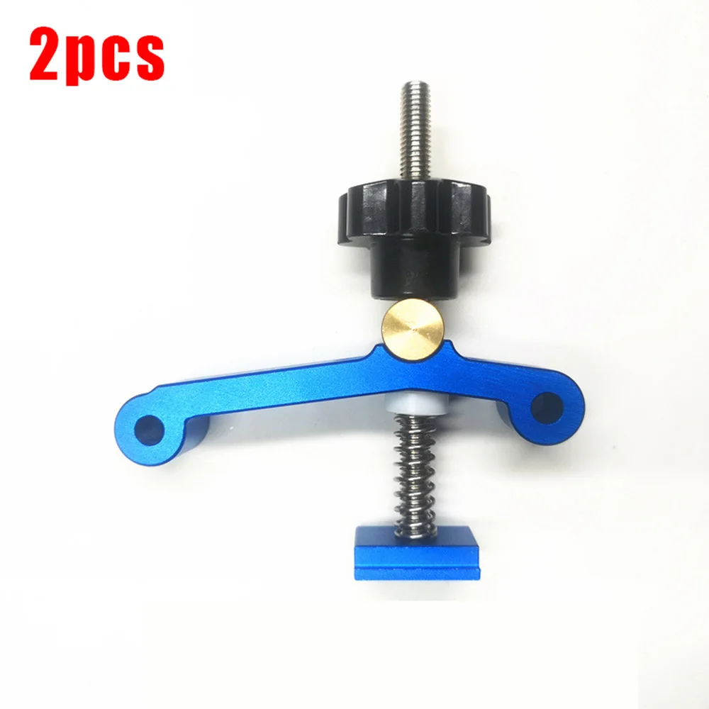 

2PCS Aluminum Alloy Quick Acting Hold Down Clamp Set T-slot T-track Woodworking