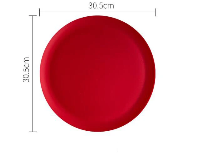 

Fyjafon Silicone Placemat 25*25cm Red Anti-hot Table Mats Washable Thick Table Mat Anti-slip Hotel Kitchen Place Mat