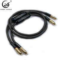 yivo xssh diy hifi extension high quality audio video cable gold plated rca to rca plug connect audio signal cable
