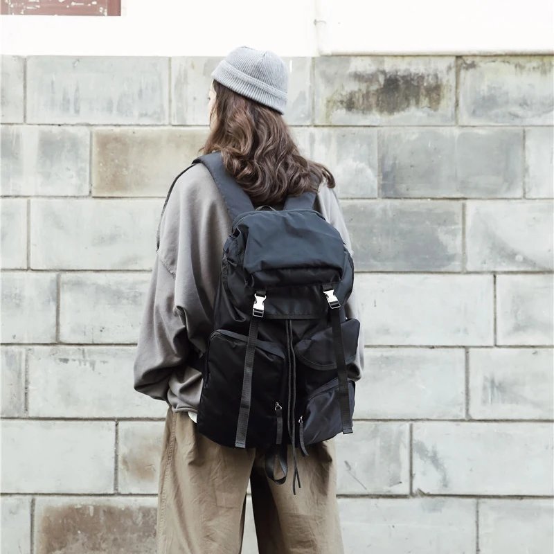 Водонепроницаемый рюкзак для мужчин и женщин черный многофункциональный