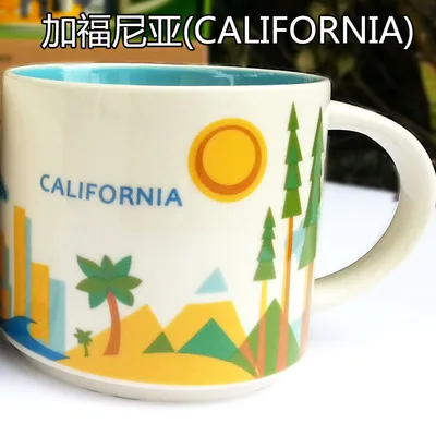 Global CollectionCeramic кружка с изображением города США чашка из твердого английского фарфора, Нью-Йорк, Los Angeles Pairs, Лондон, Англия, Япония, Орлеан Las Vega - Цвет: 06