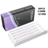 50pcs 1211rs tattoo needles 0 35mm disposable sterile standard blue dot round shader assorted sterilized tattoo needles supplies
