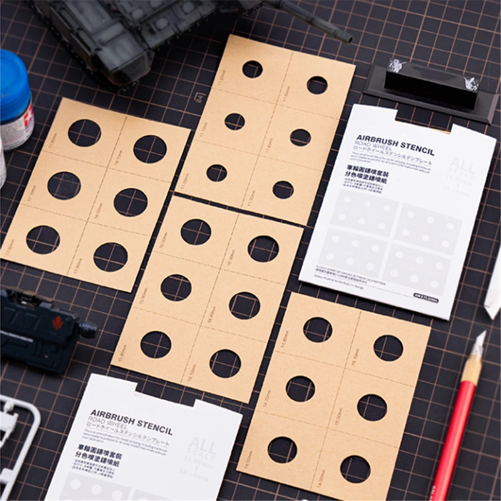 

For Galaxy Model Airbrush Stencil Road Wheel Multiple Sizes RC Car Wheel Color Separation Airbrush Stencil