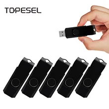 TOPESEL 5 Pack USB 2.0 Flash Drive Memory Stick Thumb Drives Zip Drive Jumpdrive(Black,Red,Blue,Yellow,Purple,Cyan)