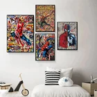 Знаменитый супергерой Марвел Человек-паук, плакат и печать на холсте, настенные картины для гостиной, домашний декор