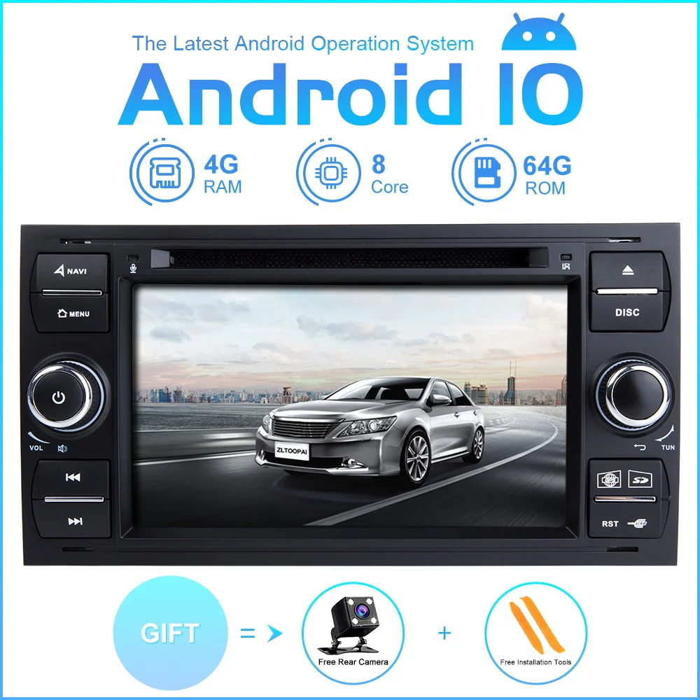 ZLTOOPAI автомобильный dvd плеер Android 10 для Ford Focus Mondeo S Max C Galaxy Автомобильный gps Радио