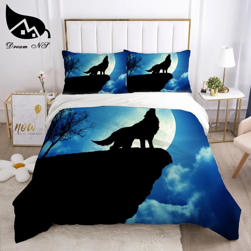 Постельное белье Dream NS с одиноким снежным волком roupa de cama комплект домашнего