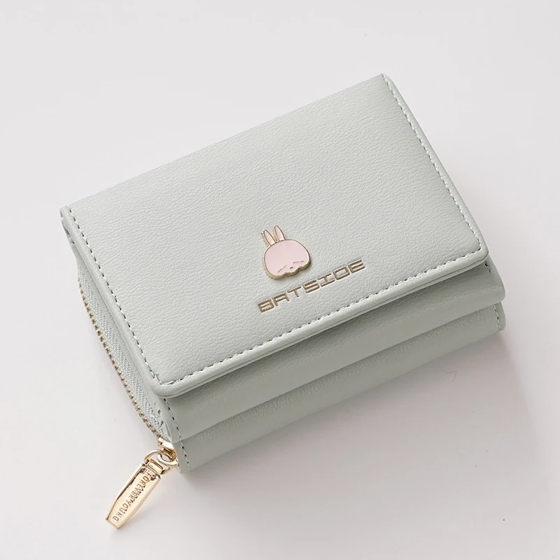

New Korean Style Square Ladies Buckle Zipper Cartoon Wallet