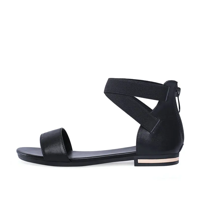 Женские босоножки на низком устойчивом каблуке QUTAA черные сандалии из