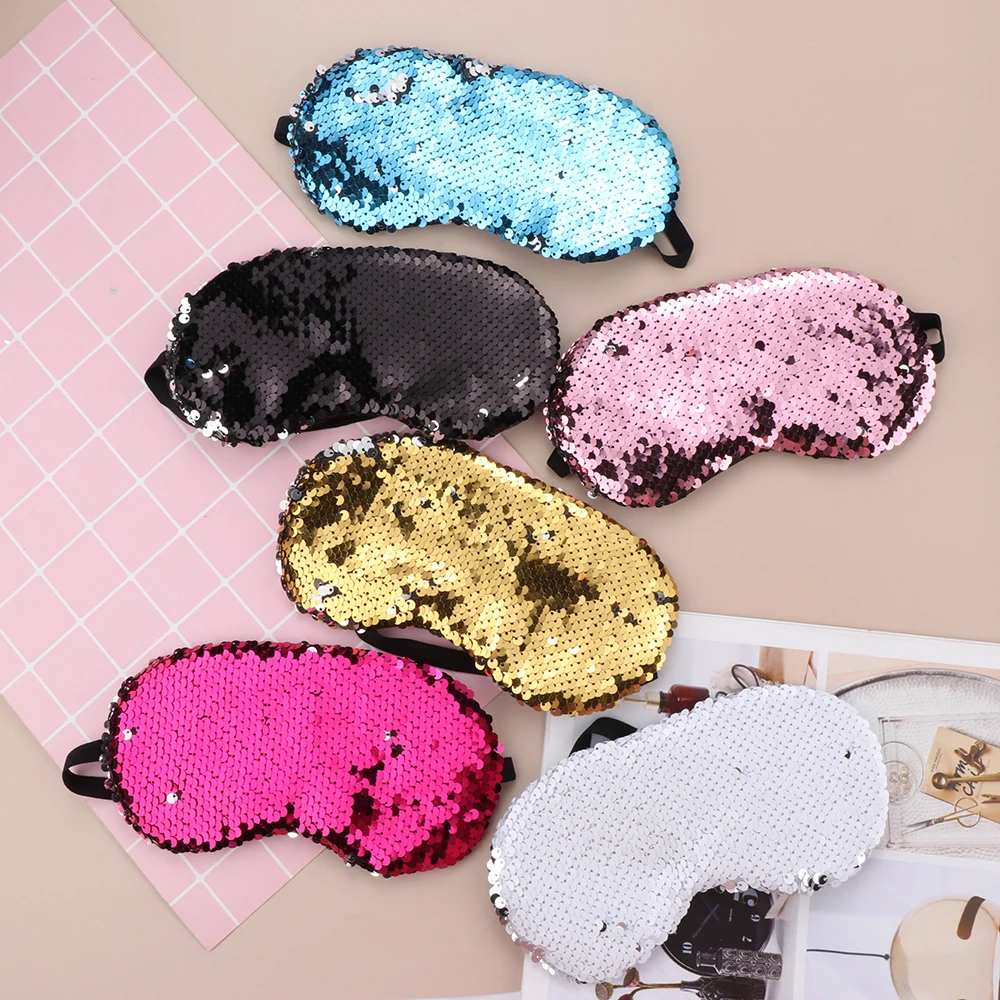 1 шт. двусторонняя маска для глаз с блестящими блестками и накладкой на глаза