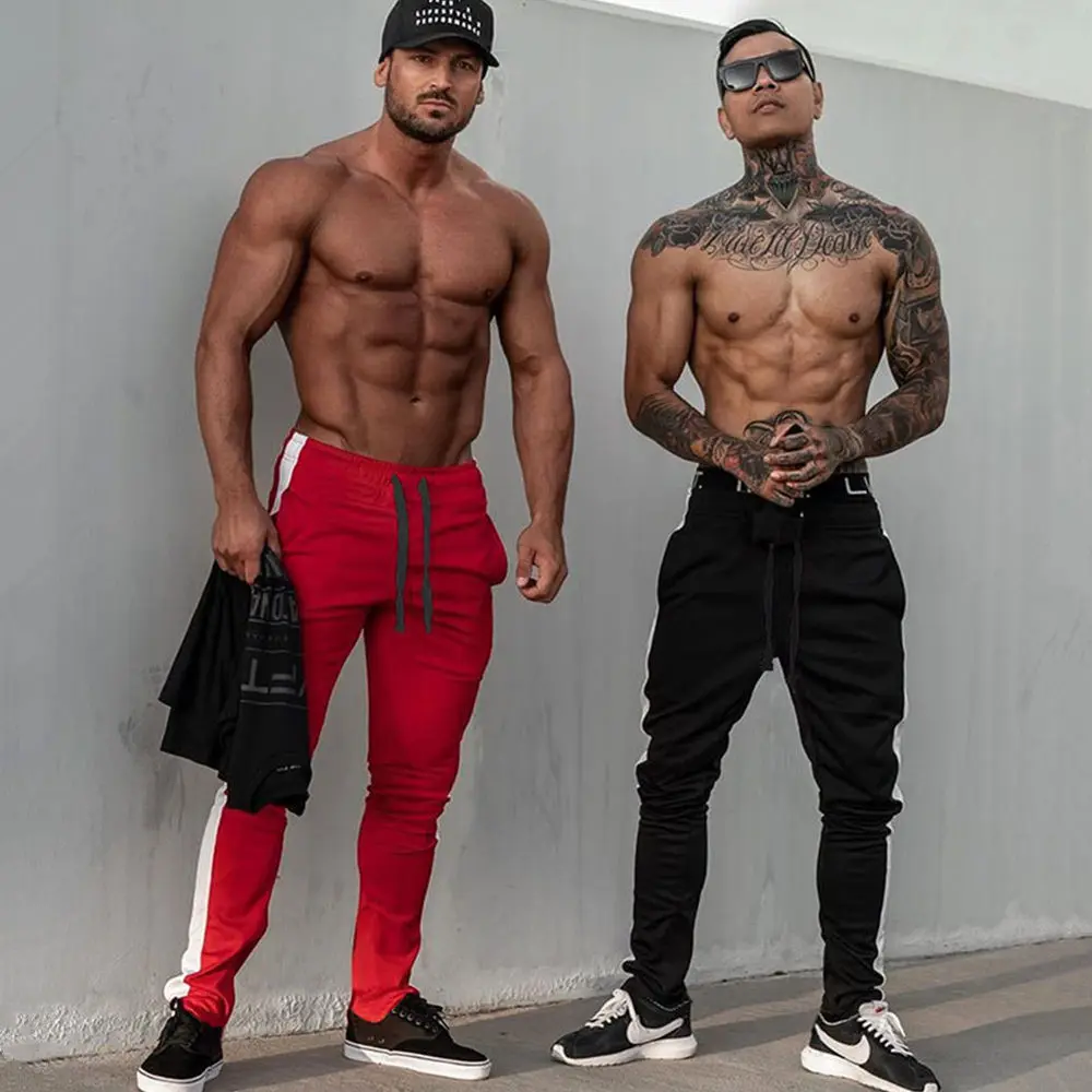 Брюки мужские спортивные повседневные облегающие штаны спортивная одежда для