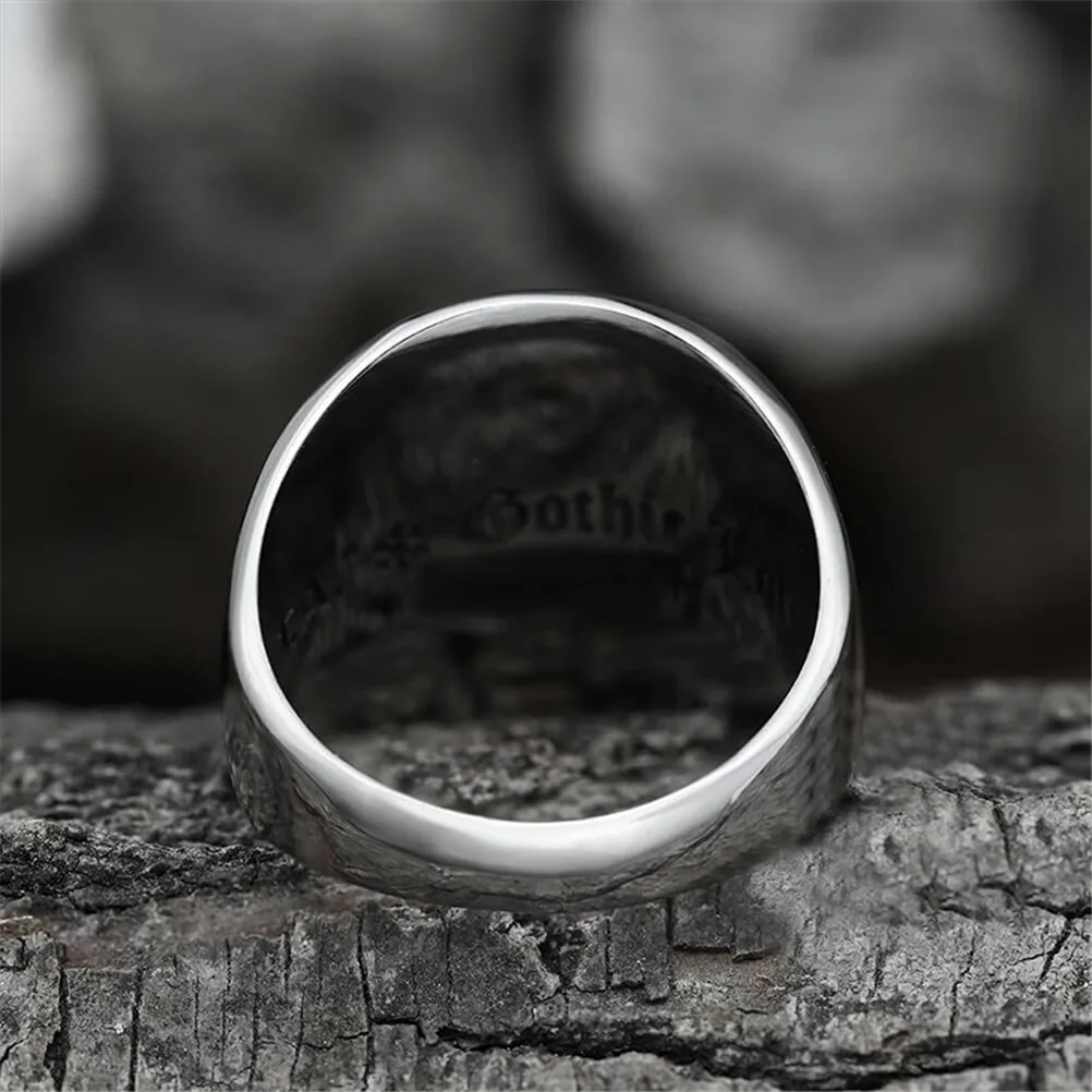 

Viking Anchor Punk Rock Hip Hop Trend Retro Men's Rings Banquet Jewelry Fashion Gothic Index Finger Anniversary Gift Wholesale