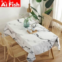 vintage nostalgic marble texture printed waterproof tablecloth restaurant cafe dining table tablecloth table cover x055 4