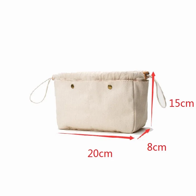 20cm Small Мягкие холщовые Органайзеры для сумок, прочная сумка-Органайзер для кошельков, 3 размера - Цвет: 20cm Small