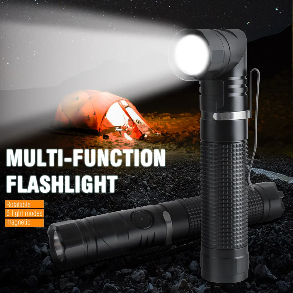 

BORUiT T01 LED Flashlight With18650 Battery Memory Function Magnetic Night Vision Torch Outdoor Hunting Fishing Camping Lantern